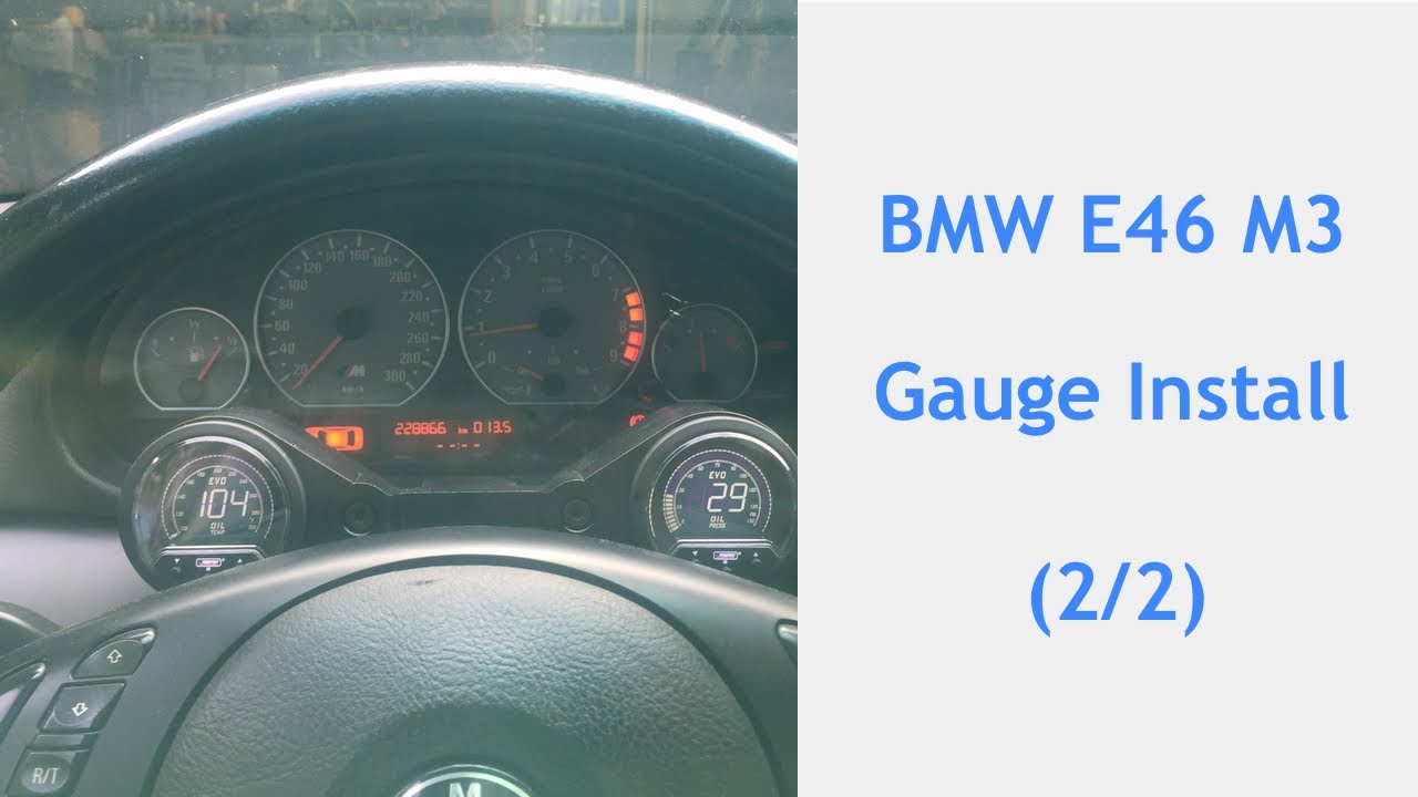 E46 M3 Oil Pressure Gauge Install (Part 2/2)