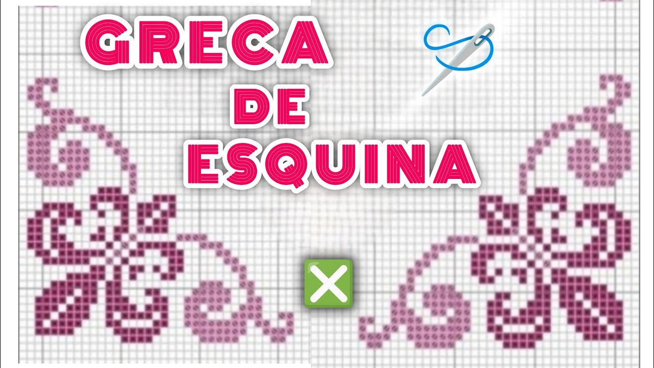 Greca En Punto De Cruz 🪡 ❎ Paso a Paso