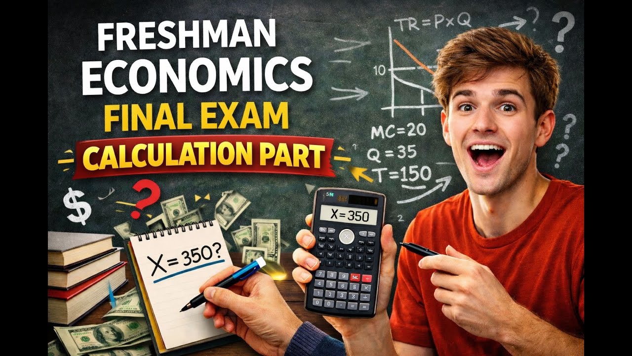 Freshman Economics final exam/calculation part #fortino academy