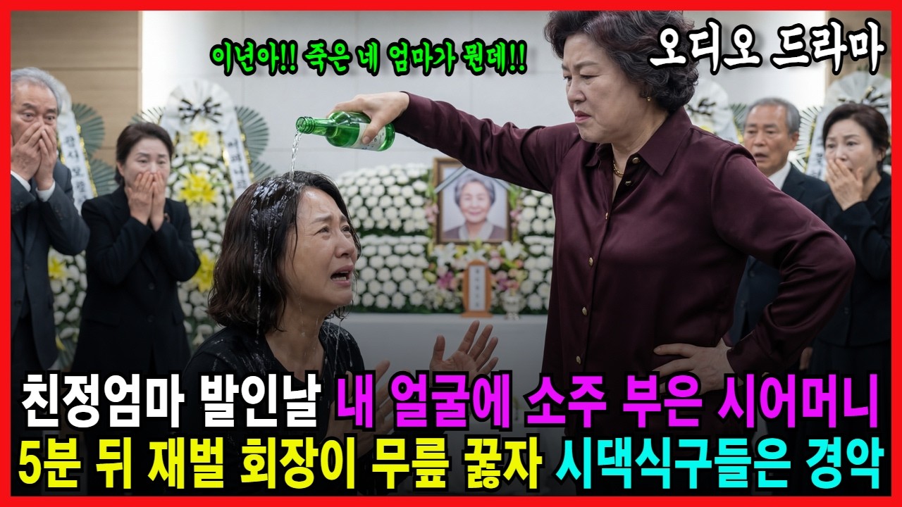 친정엄마 발인날 내 얼굴에 소주 부은 시어머니 5분 뒤 재벌 회장이 무릎 꿇자 시댁식구들은 경악 [ 노후사연 감동사연 사연라디오 오디오북 ]