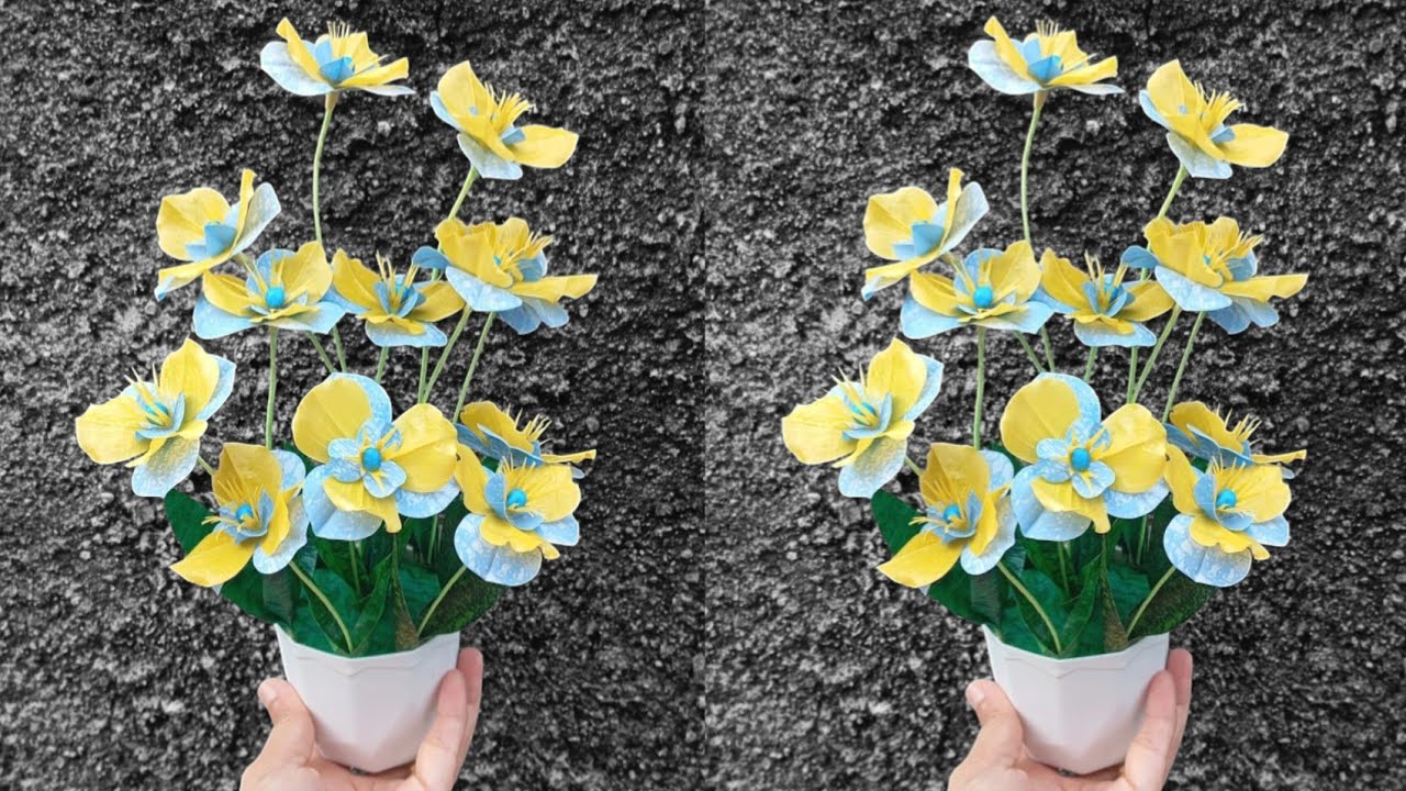 Bunga Hias Mudah Dari Plastik Kresek || Easy Decorative Flowers from Crackle Plastic