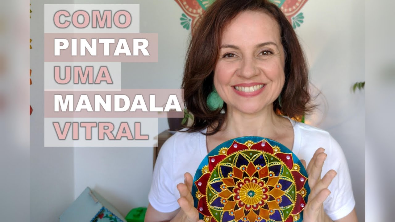 COMO PINTAR UMA MANDALA VITRAL (passo a passo da  técnica da pintura vitral)