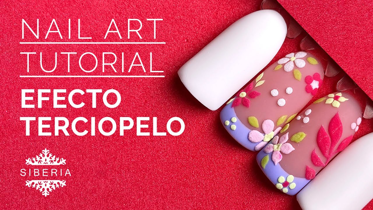 Diseño de uñas efecto terciopelo 🌺