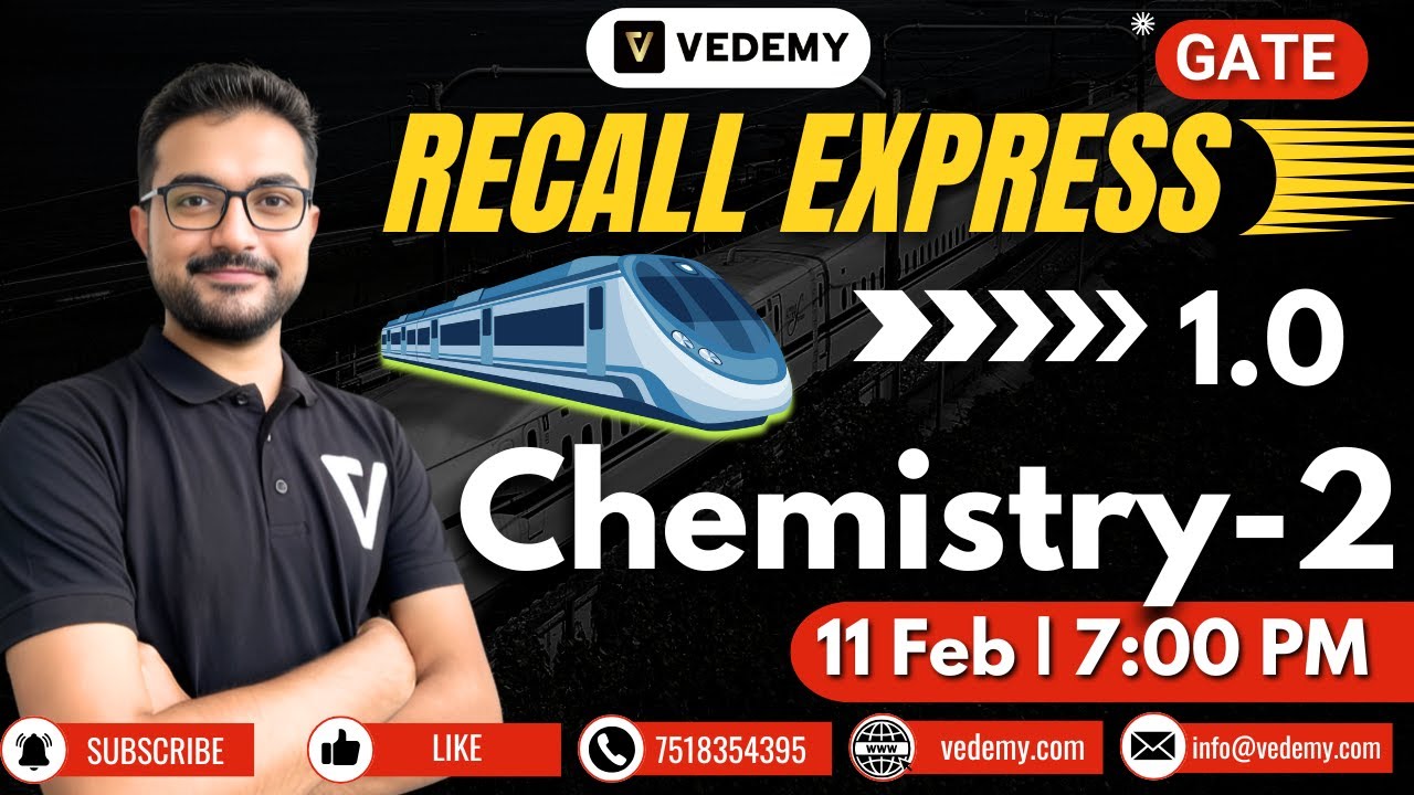 GATE Recall Express | Chemistry | Part-2 | GATE XL | Sounak Sinhababu | Complete Recalling |