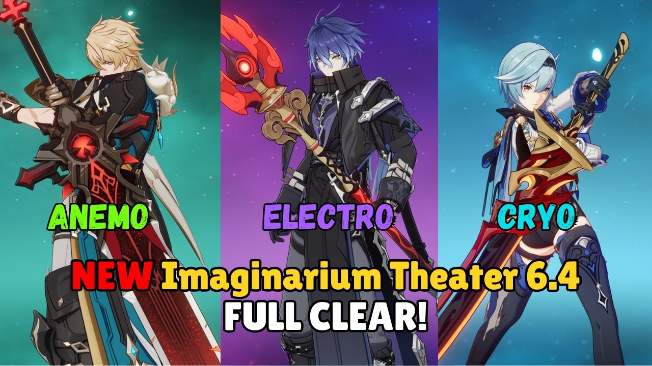 NEW Imaginarium Theater 6.4 is INSANE?! Anemo • Cryo • Electro Full Clear | Genshin Impact