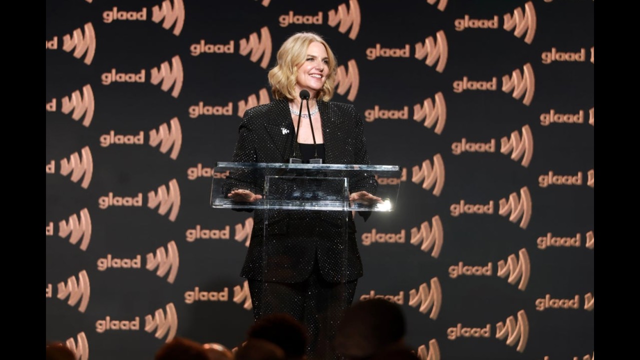 GLAAD President and CEO Sarah Kate Ellis speaks at the 37th annual GLAAD Media Awards