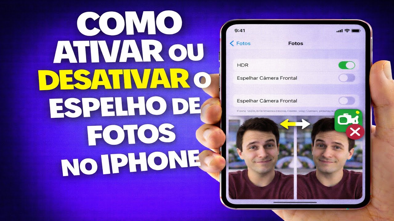 COMO ATIVAR OU DESATIVAR O ESPELHO DE FOTOS NO IPHONE