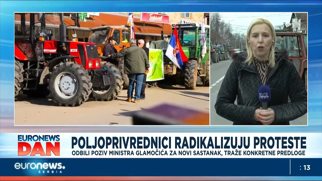 Euronews TV - Poljoprivrednici odbili poziv ministra za sastanak, sledi radikalizacija protesta