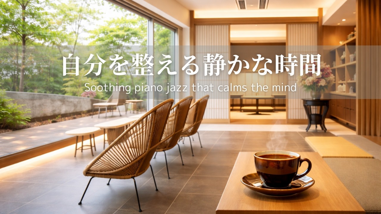 【リラックスBGM】光あふれるラウンジで過ごす、ひとり贅沢時間｜ピアノジャズBGM｜ヒーリング・癒し・calming・cozy｜作業用・読書用・勉強用・ひとり時間