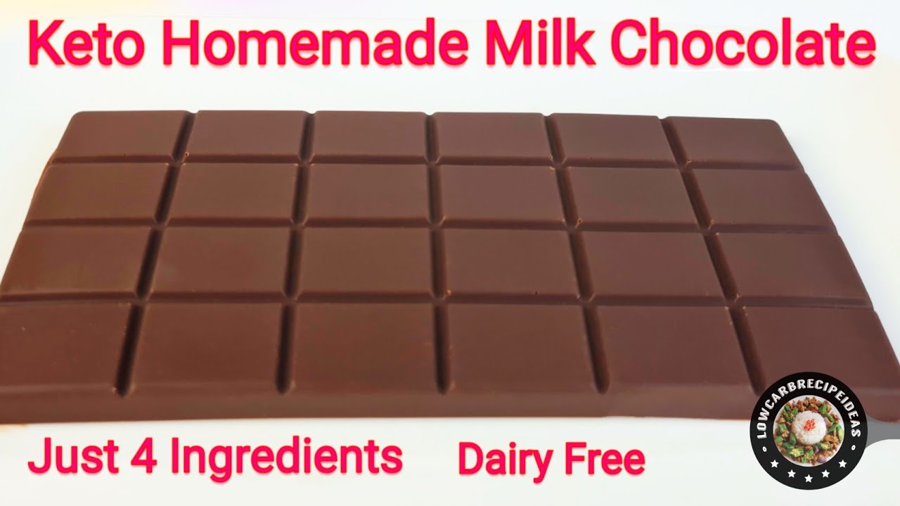 HOW TO MAKE KETO HOMEMADE MILK CHOCOLATE WITH JUST 4 INGREDIENTS - DAIRY FREE | VEGAN | DELICIOUS