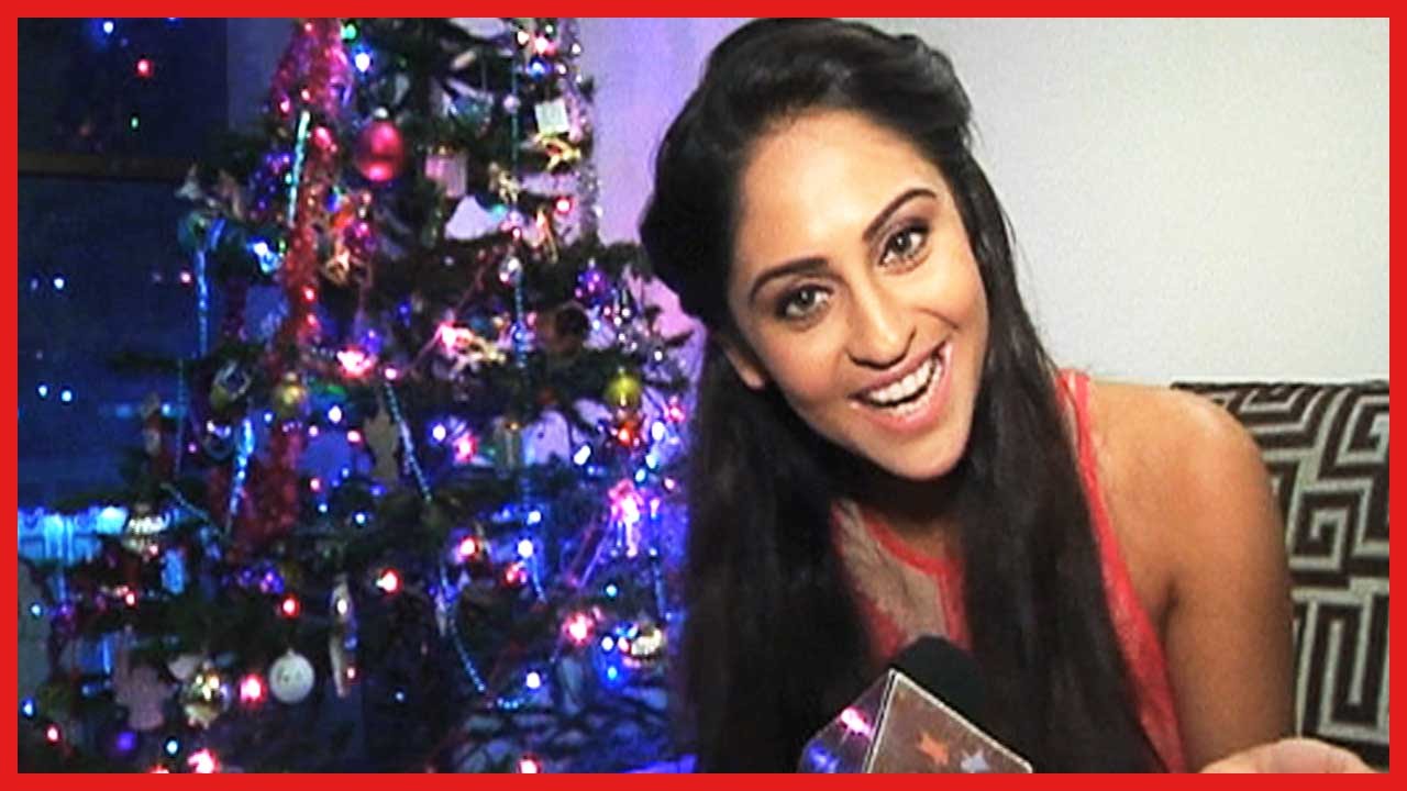 Krystle Dsouza Receives Christmas Gifts !!!
