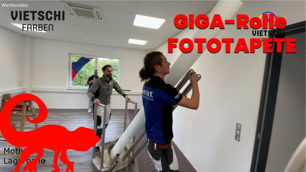 Fototapete GIGA-Rolle im Fitnessgym kleben