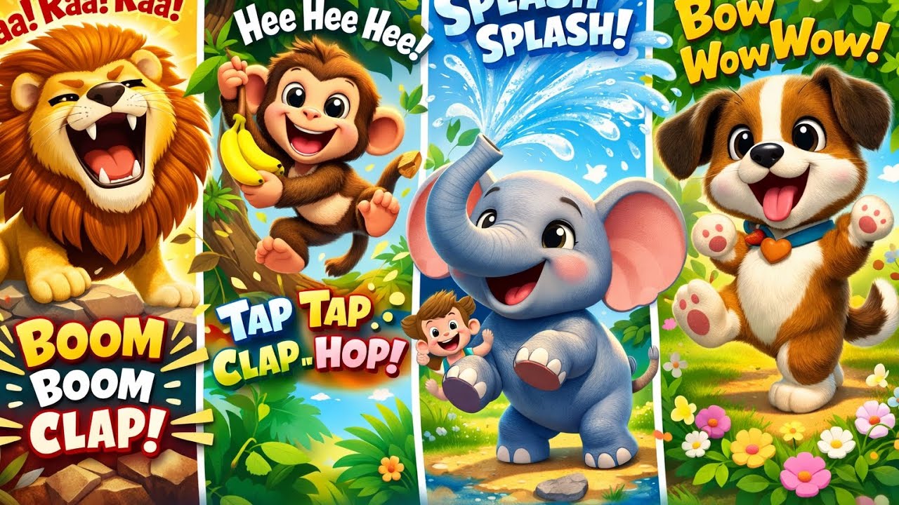 “Jungle Beats For Happy Kids!” #nurseryrhymes #cartoon #kidslearning #animaldance #animalsongs #ai 