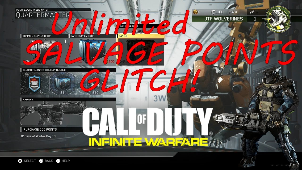 Infinite Warfare: *Solo* Easy UNLIMITED SALVAGE POINTS GLITCH!!