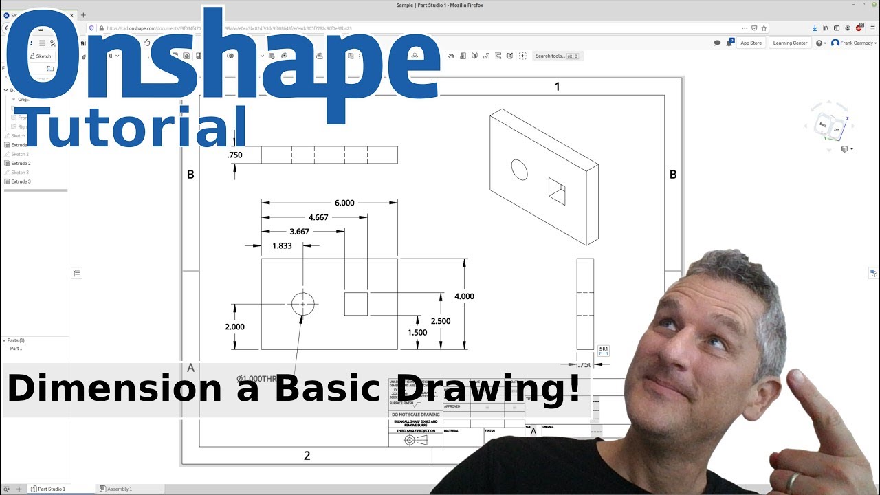 Onshape: 10: Создание чертежа из детали