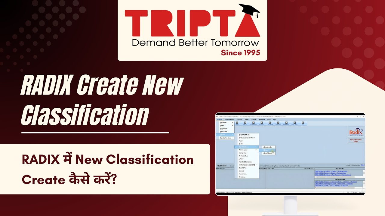 RADIX Create New Classification