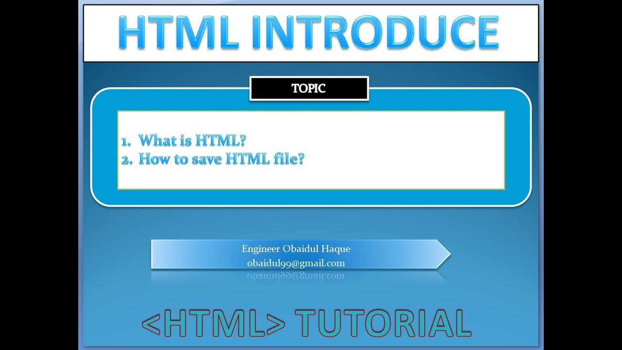 HTML Introduce, #Bangla #HTML #Tutorial
