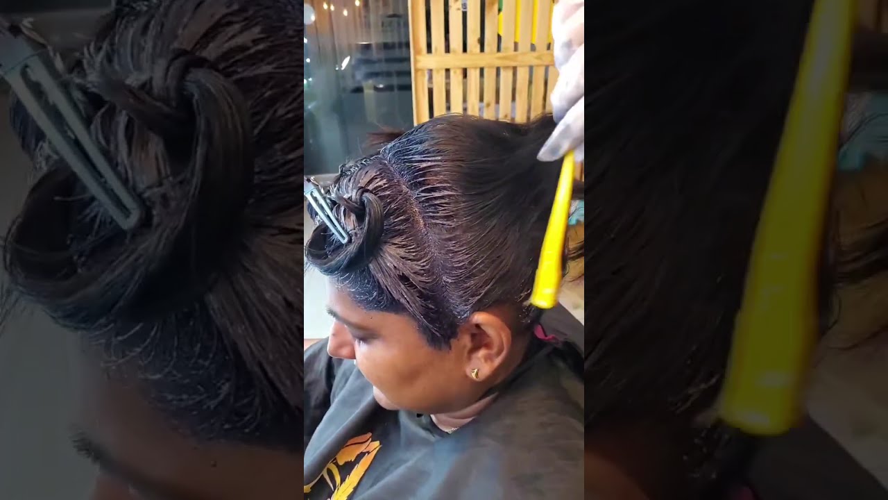 How to cover regrown gray hair with keune