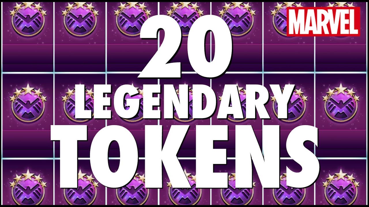 20 LEGENDARY TOKENS Opening! Hunt for 5-Star Covers - Marvel Puzzle Quest with adampq
