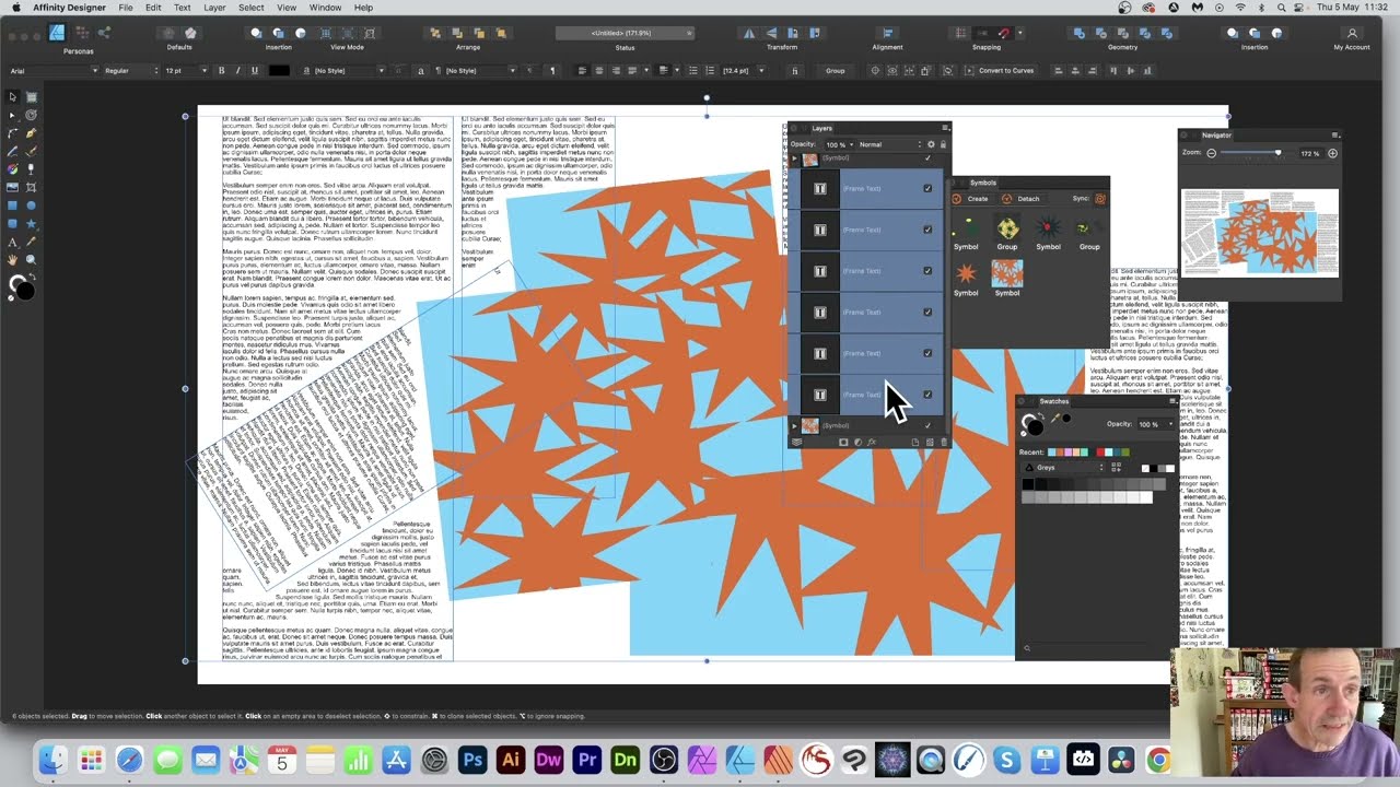 Text / Symbols In Affinity Publisher (Affinity Designer) Tutorial Basics - Amazing Layouts