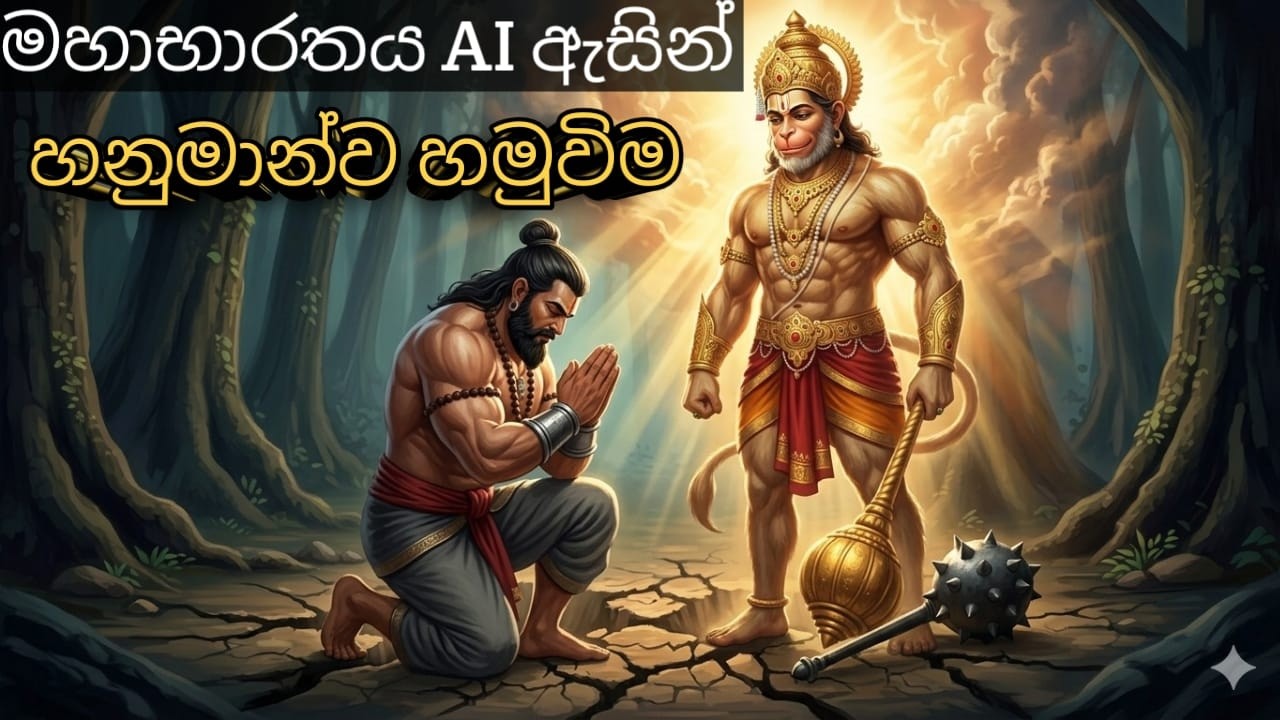 මහාභාරතය 10 කොටස | භීම්ගේ අභිමානය බිඳ දැමූ හනුමාන් | Bheem and Hanuman Sinhala