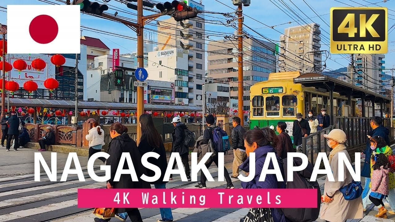 4K Japan Walk 🇯🇵 1 Hour Walking Tour in the Evening in Downtown Nagasaki - Jan 2025【4K HDR 60fps】