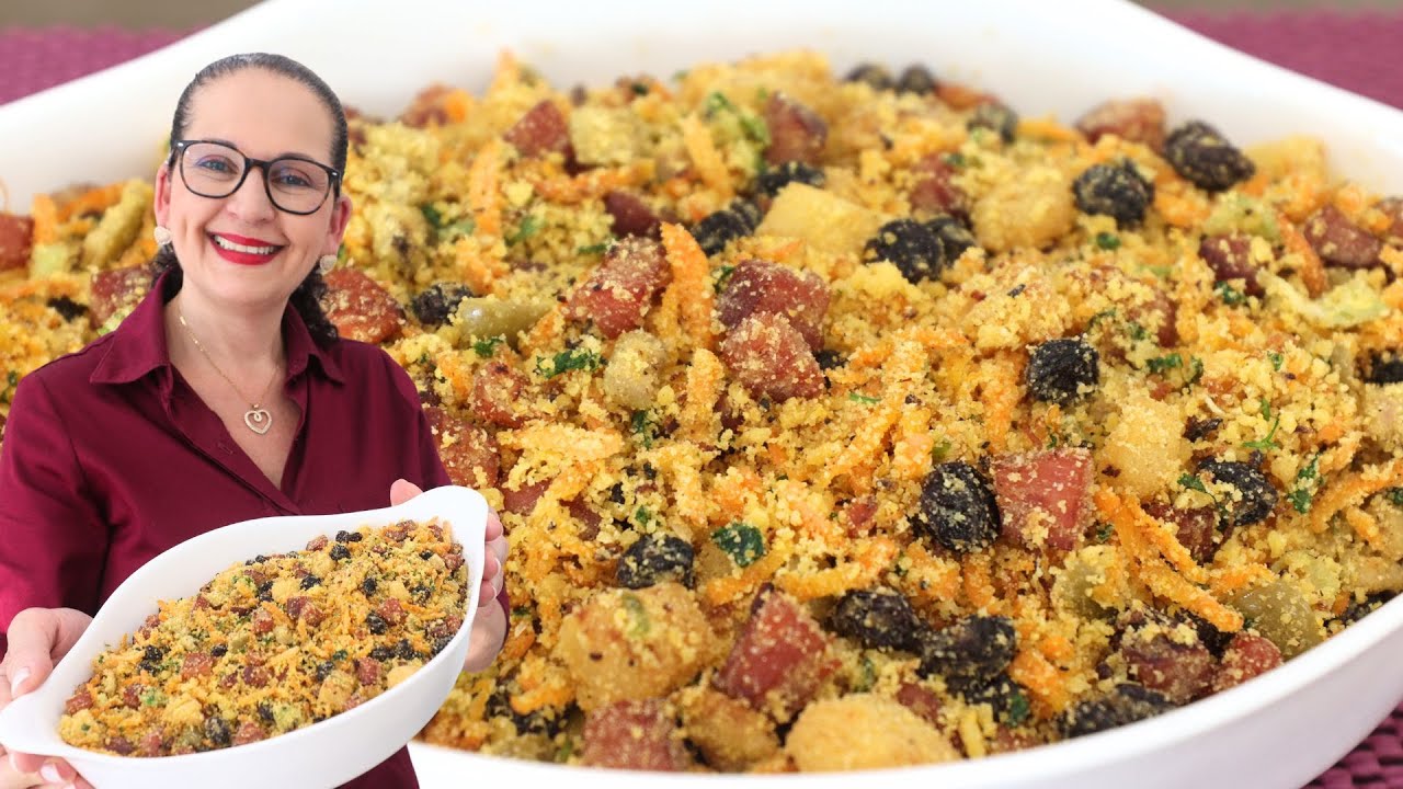 QUEM EXPERIMENTA DIZ QUE &Eacute; A MELHOR FAROFA QUE J&Aacute; COMEU! FAROFA COMPLETA DE NATAL - Isamara Am&acirc;ncio