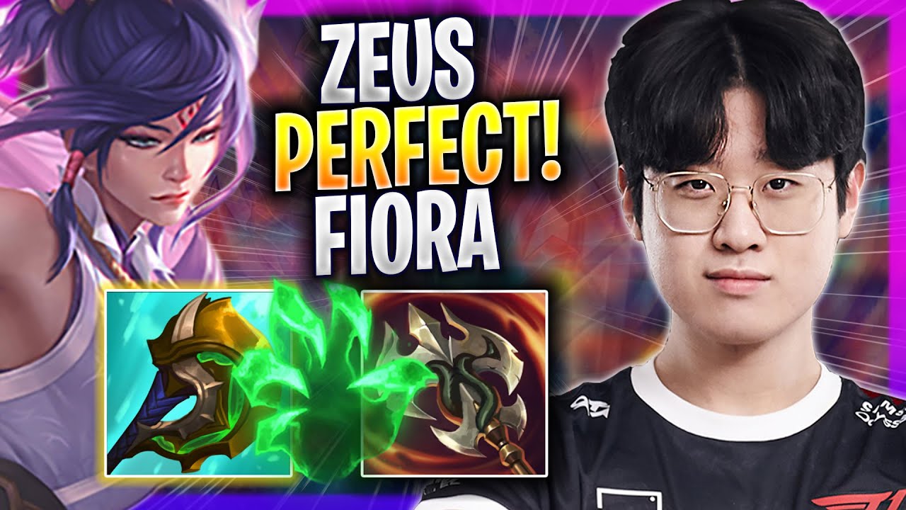 ZEUS PERFECT GAME WITH FIORA! - T1 Zeus Plays Fiora TOP vs Jax! | Season 2023