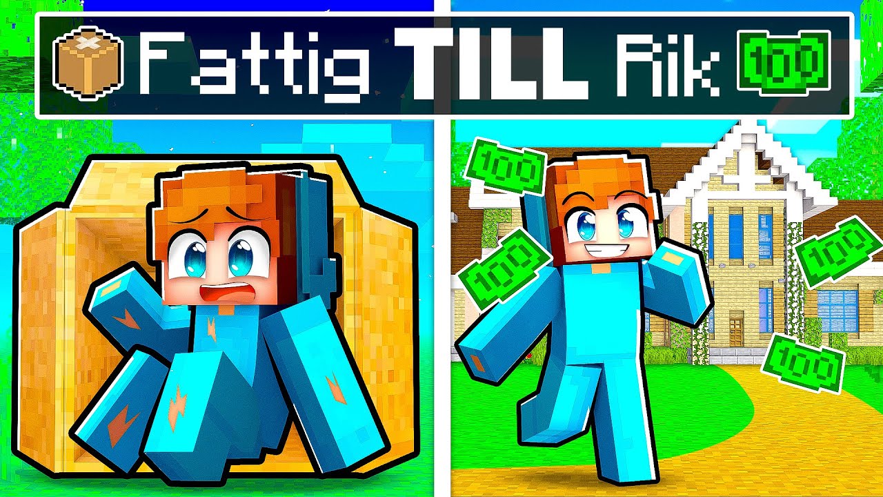 Periks FATTIG Till RIK Saga i Minecraft!