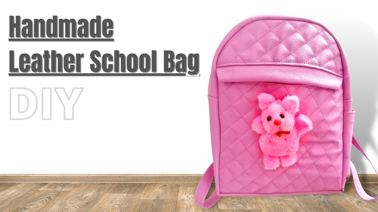 DIY Leather College Bag | Leather ka School Bag kaise banaye #diybags #diy | DIY Bag making at Home