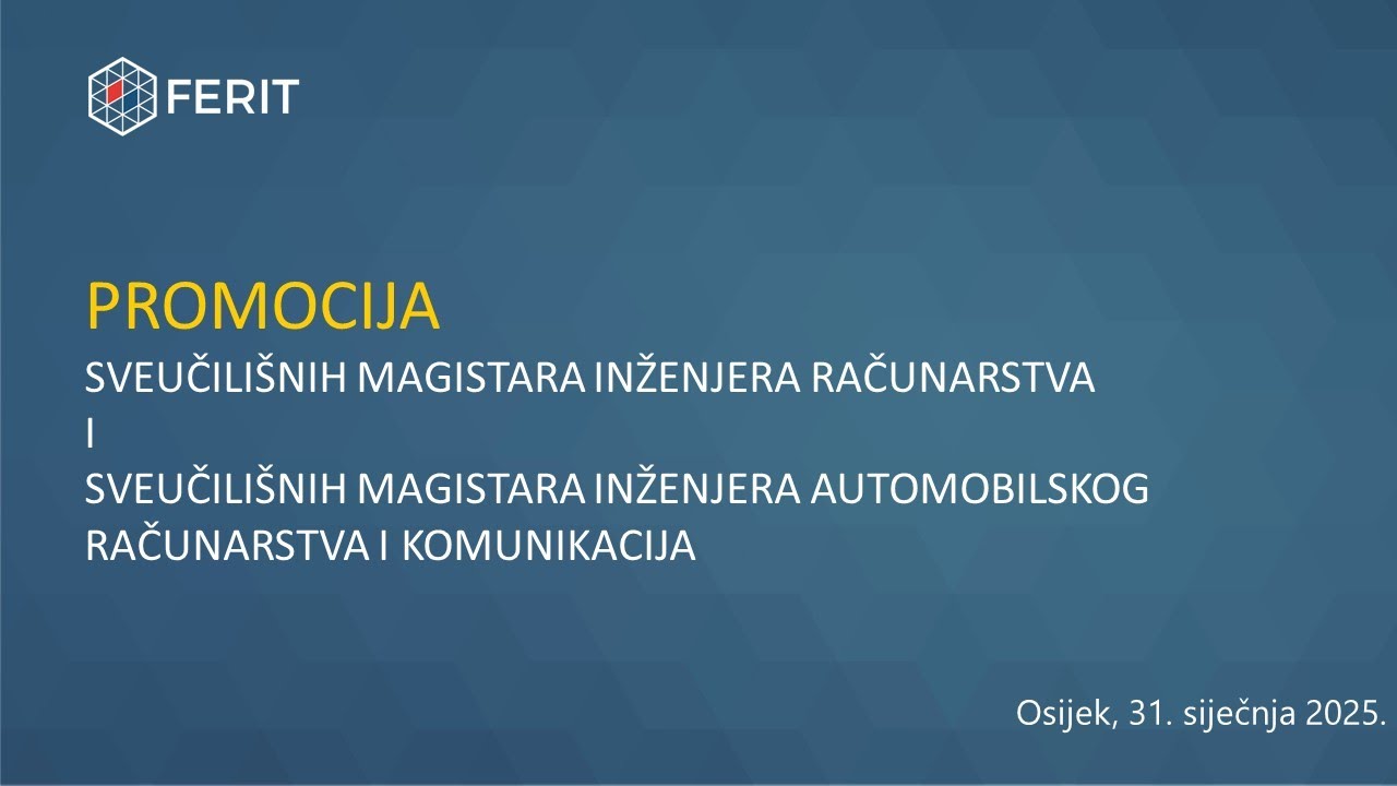 Svečana promocija sveučilišnih mag. inž. rač. i sveučilišni mag. inž. automobilskog rač. i kom.