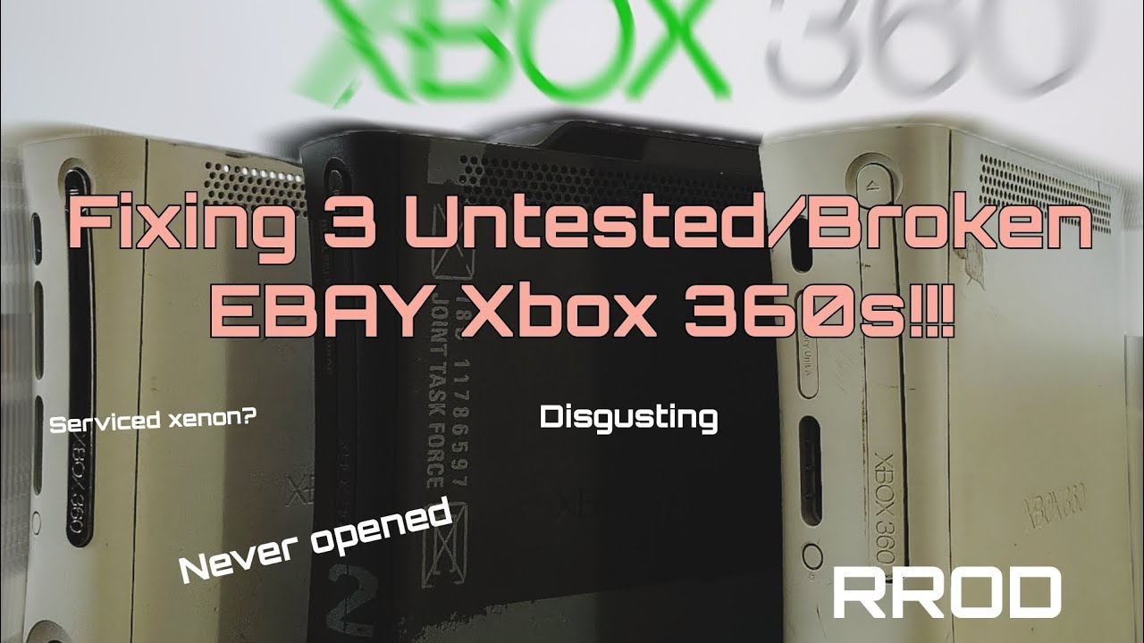 I Bought 3 Untested/broken Xbox 360s off EBAY and Tried to Fix Them All !!