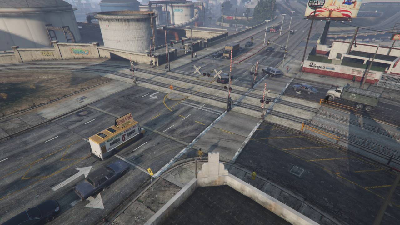 Gta V Railroad Crossing CCTV LIVE