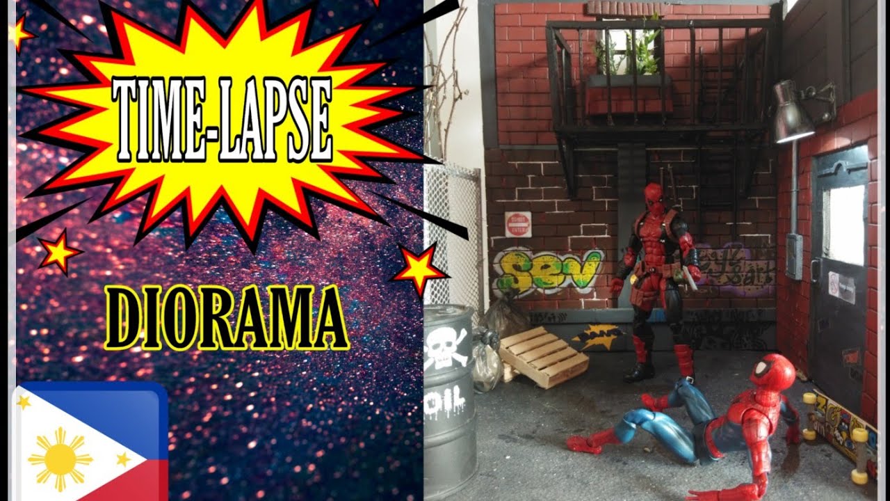 DIY  BACK ALLEY DIORAMA for Marvel, DC, and other 1:12 scale action figures. | How to make |