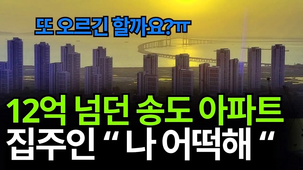 12억을 넘기던 송도 아파트, 다시 오를 수 있을까. 투자자들의 불안이 커지고 있다