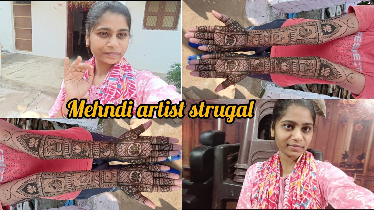आज भी घर आते आते रात के नौ बज गए😱।। मेहंदी आर्टिस्ट रियल लाइफ स्ट्रगल।#आर्टिस्टस्ट्रगल#mehndivlog❤️🧿