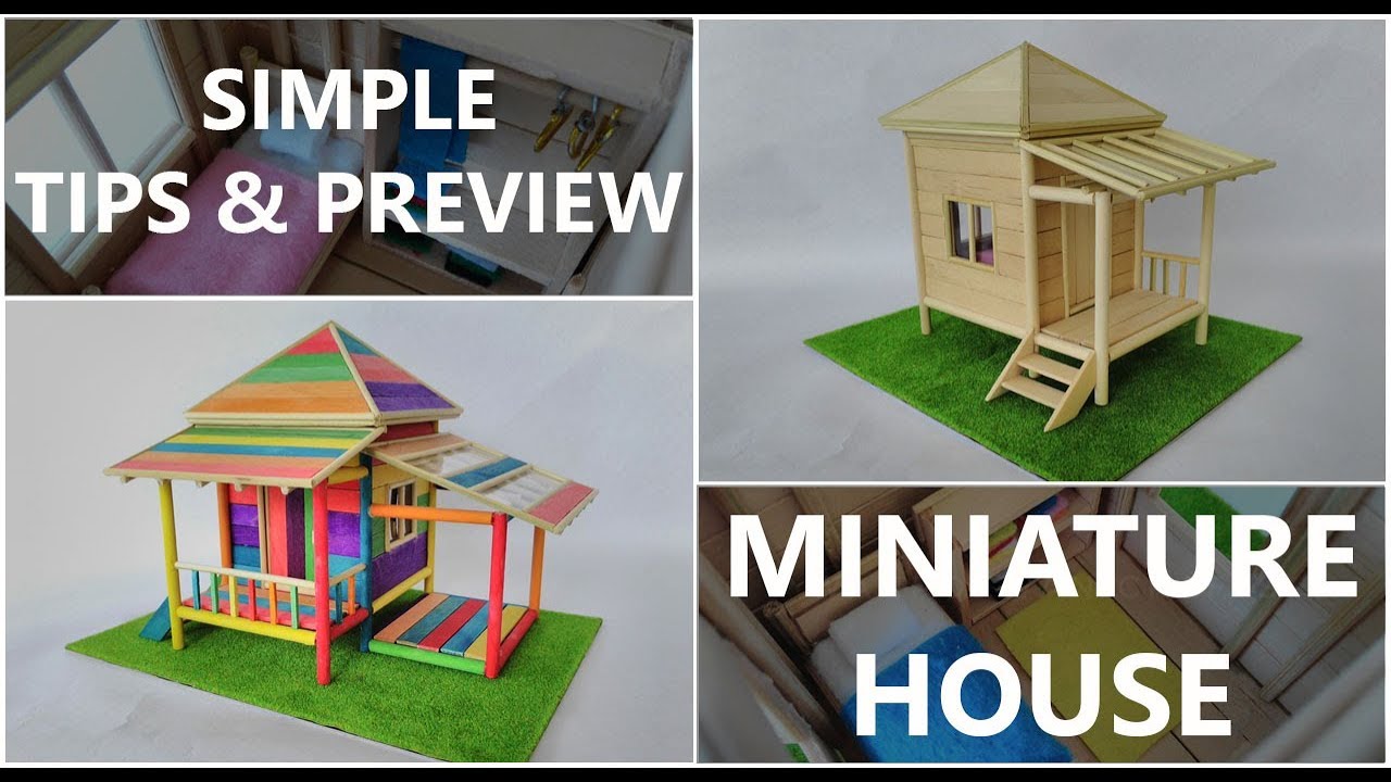 Popsicle Stick Miniature House // simple tips & preview