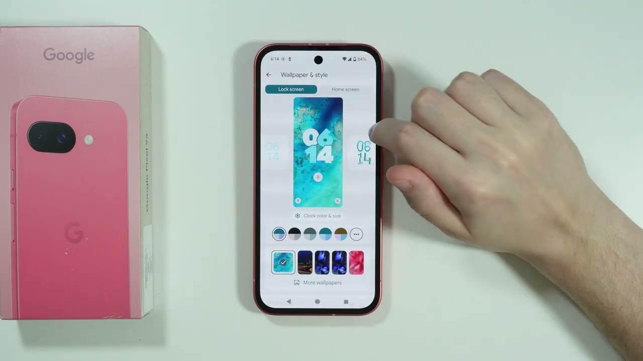 Google Pixel 9a: как включить/выключить функцию &laquo;Нажатие для отображения экрана блокировки&raquo; (нажа...