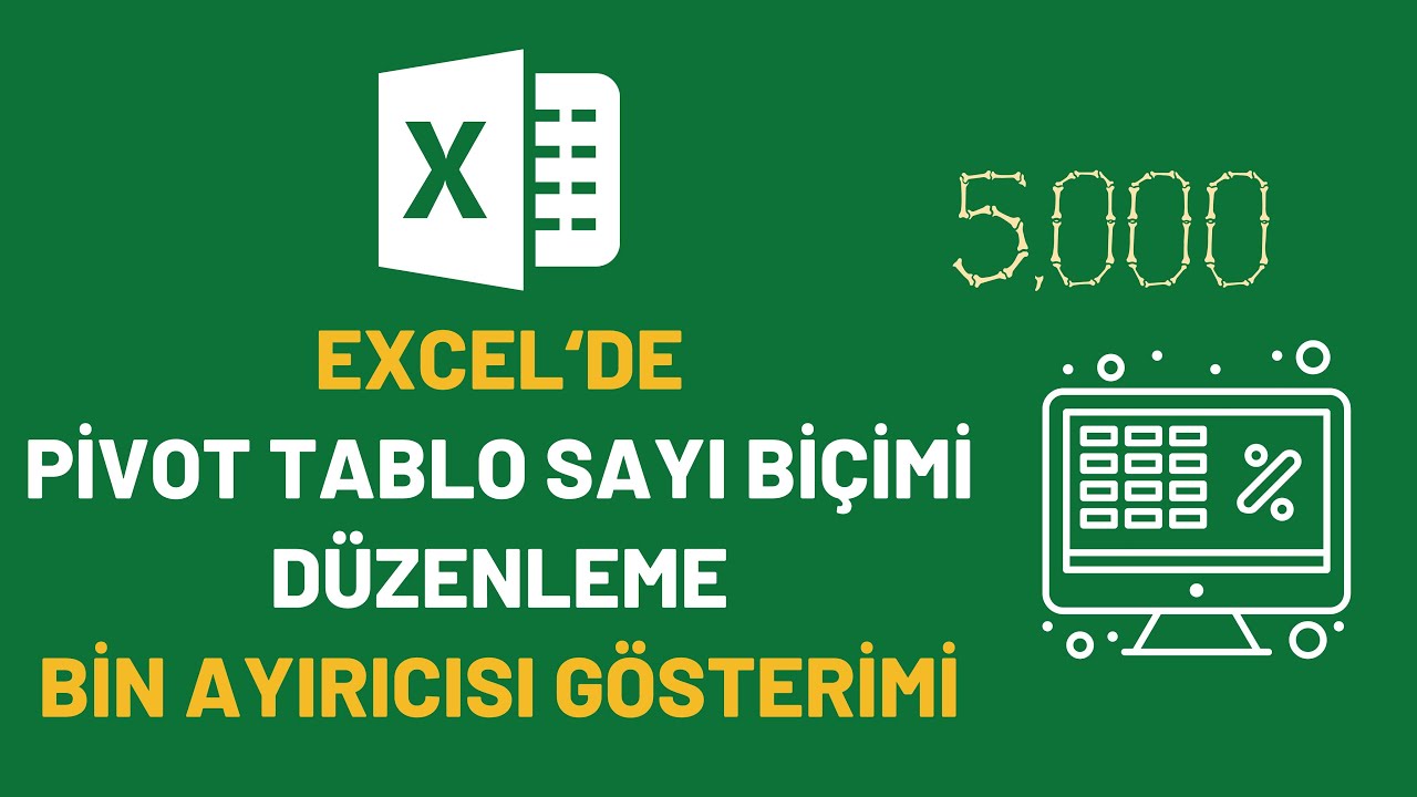 Excel Pivot Tablolarda Sayı Biçimlendirme | Hücre Biçimlendir ve Numara Biçimi Farkı