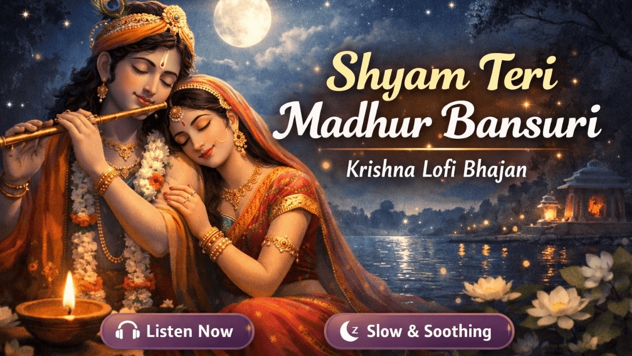 Shyam Teri Madhur Bansuri Lofi | कृष्ण भजन | Radha Krishna Lofi Bhajan | Peaceful Krishna ji Music