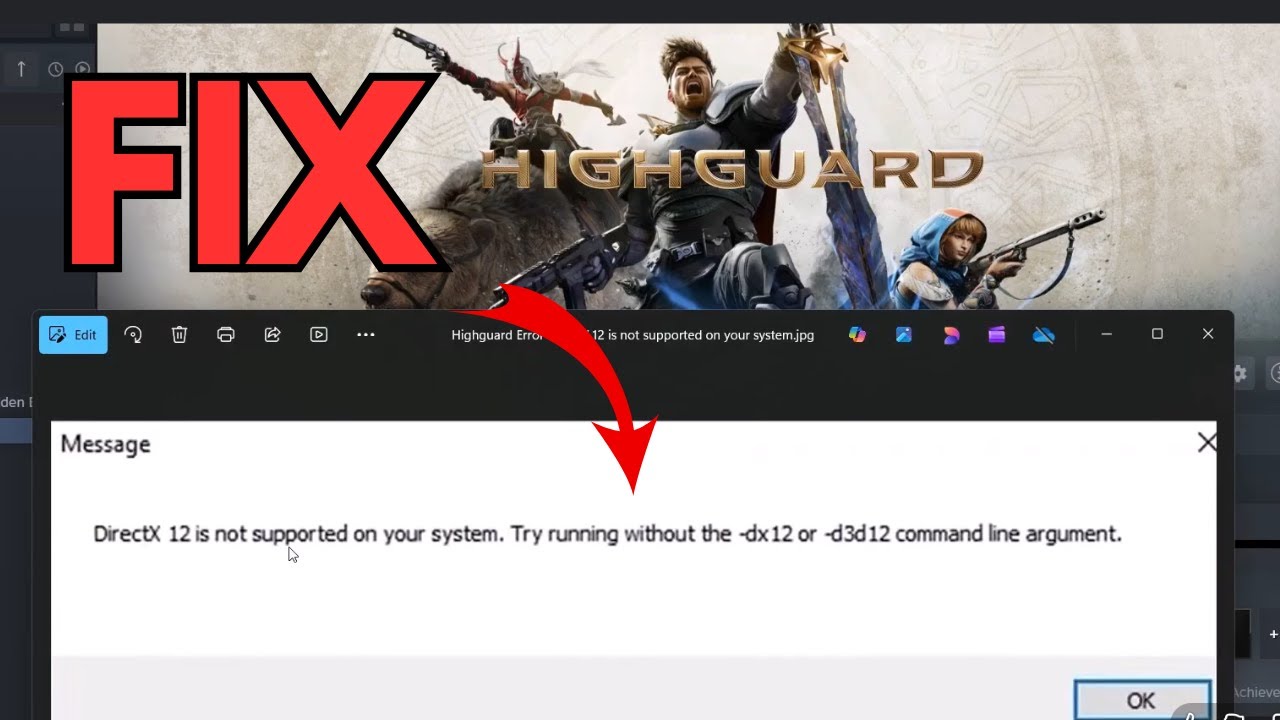 Исправление ошибки HighGuard | «DirectX 12 не поддерживается в вашей системе»