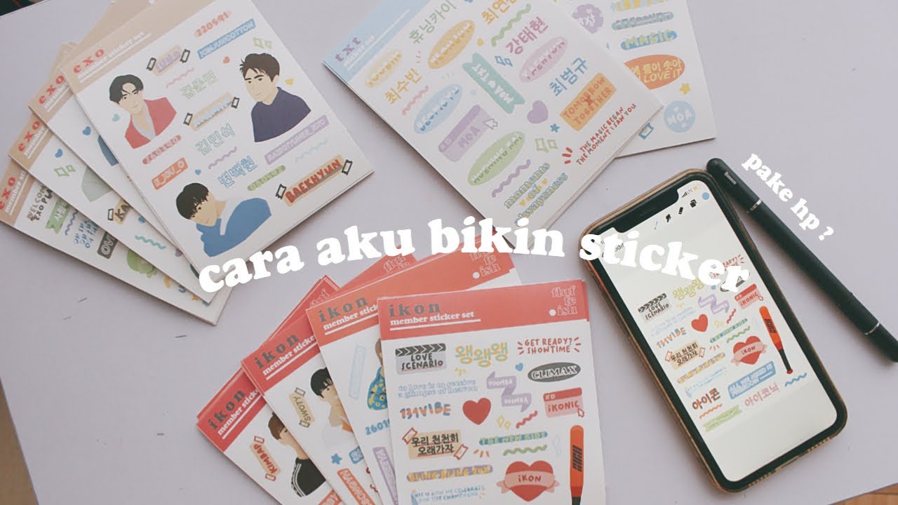 mini studio vlog ep. 03 : how i make stickers || indonesia