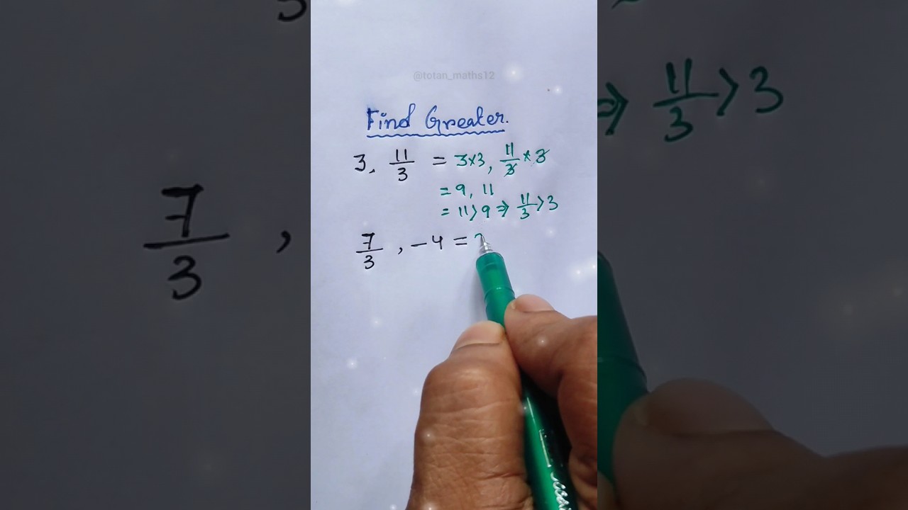 which is greater than . #maths #mathstricks #mathsclass #mathshorts #mathskills