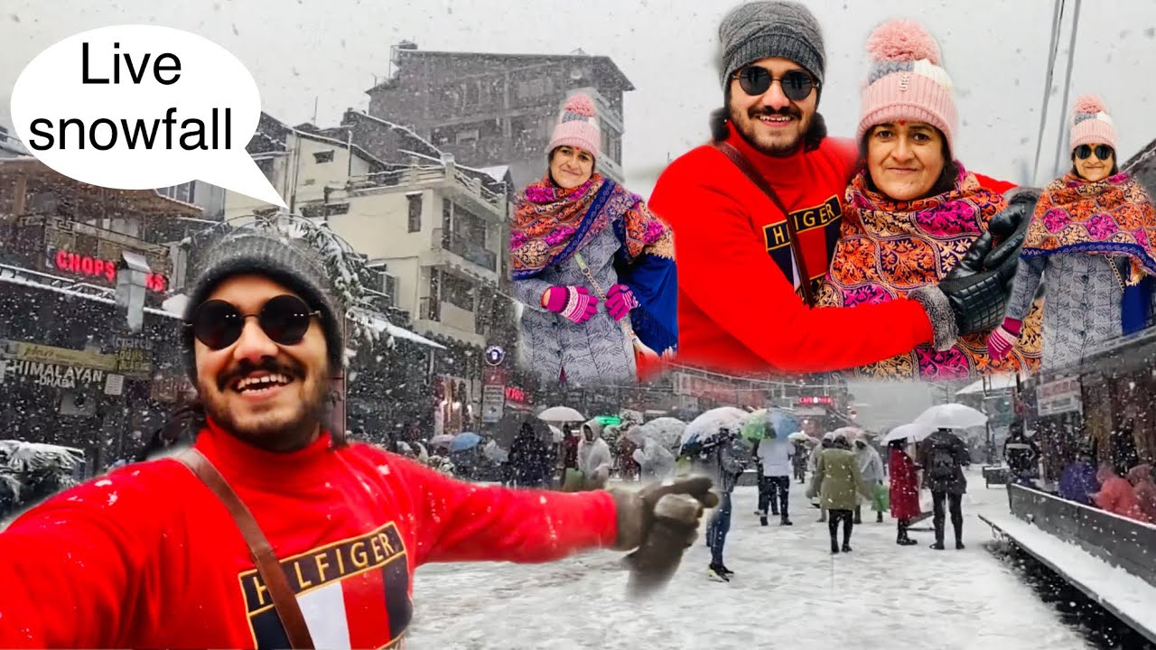 Last day in manali , heavy snowfall (part-6)❄️ #greeshbhatt #dailyvlogs #snowfall