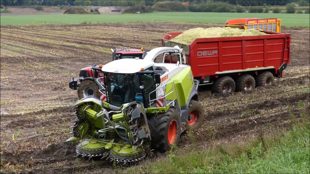 Bart Sprangers mais hakselen 2017 (3) , nieuwe Claas Jaguar 960 Shredlage . in natte omstandigheden