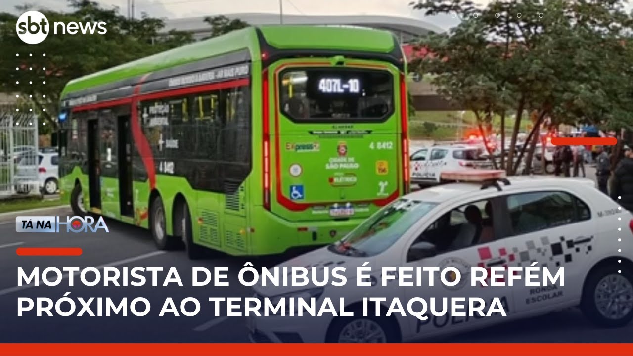 Homem sequestra ônibus e faz refém próximo ao terminal Itaquera em SP | Tá na Hora (30/04/25)