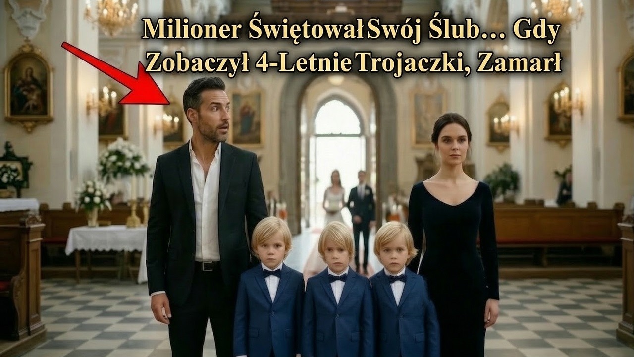 Milioner Świętował Swój Ślub… Gdy Zobaczył 4-Letnie Trojaczki, Zamarł...