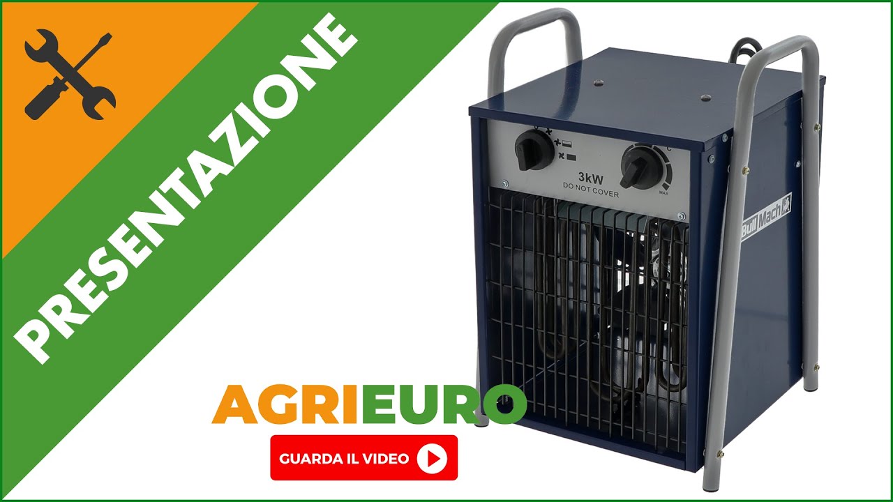 Generatore di aria calda elettrico con ventilatore BullMach BM-EFH 3H: presentazione