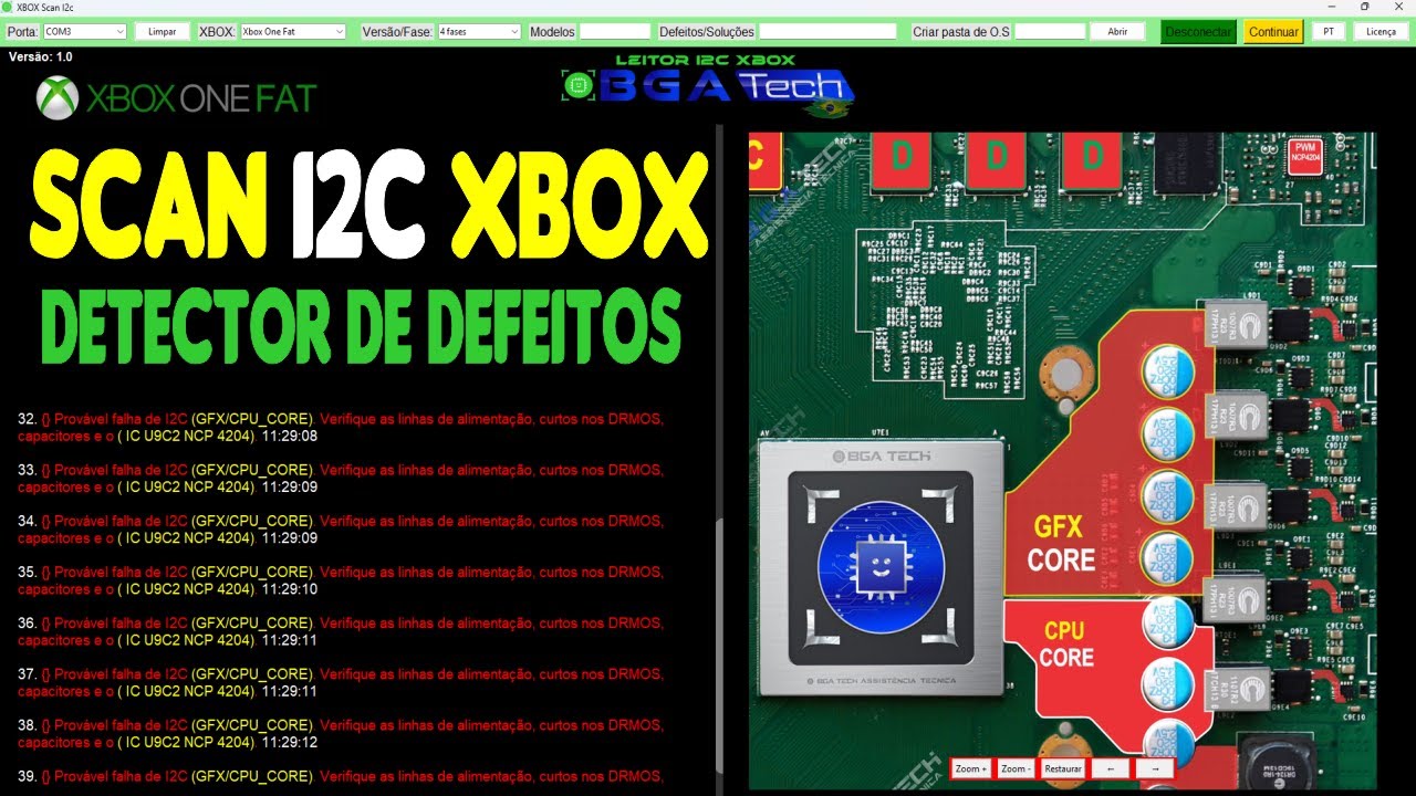 Leitor de defeitos com MAPEAMENTOS E ESQUEMAS ELÉTRICOS Para Xbox ONE FAT, S, X SÉRIES S E X