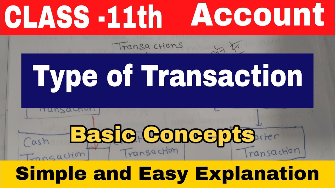 CLASS -11th Account || Types of Transaction || Atul Sir  || FYJC BK